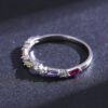 Charm Simple Rainbow Cubic Zirconia Ring