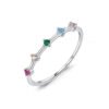 Dainty Rainbow Cubic Zirconia Ring