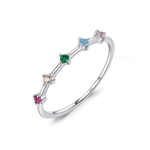 Dainty Rainbow Cubic Zirconia Ring