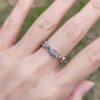 Irregular Design Stackable Rainbow Cubic Zirconia Ring