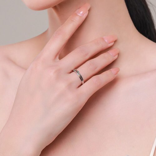 Rainbow Cubic Zirconia Double Layer Ring