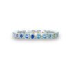 Rainbow Cubic Zirconia Stackable Band Ring for Women
