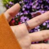 Trapezoid Rainbow Cubic Zirconia Ring