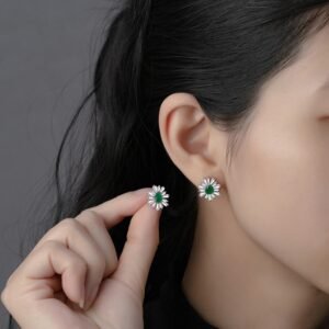 925 Silver 5A Zirconia Trendy Statement Earrings