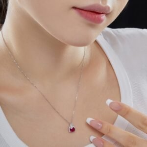 925 Silver & Zirconia Sweet Necklace Jewelry For Women