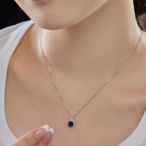 925 Silver & Zirconia Sweet Necklace Jewelry For Women