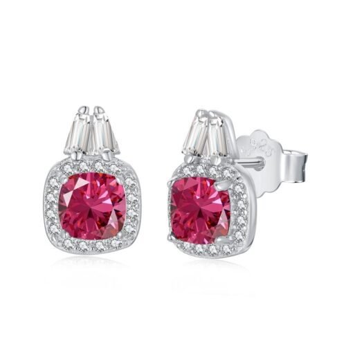 925 Silver & Zirconia Sweet Stud Earrings Jewelry For Women