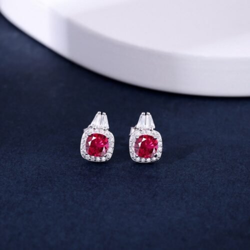 925 Silver & Zirconia Sweet Stud Earrings Jewelry For Women