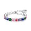 Adjustable S925 Rainbow Cubic Zirconia Chain Ring