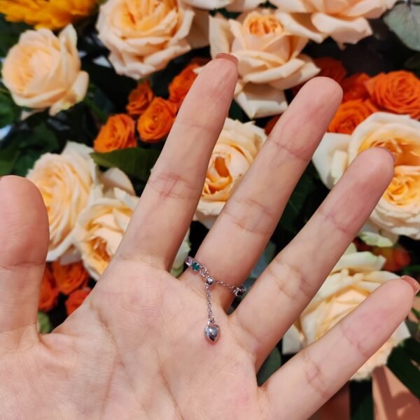 Adjustable S925 Rainbow Cubic Zirconia Chain Ring