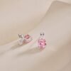 Asscher Cut Square Cubic Zirconia S925 Silver Earring