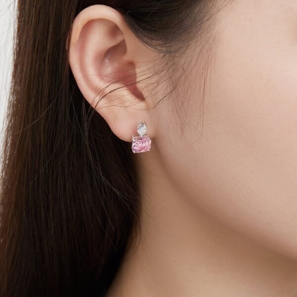 Asscher Cut Square Cubic Zirconia S925 Silver Earring