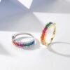 Baguette Rainbow Cubic Zirconia Lace Ring