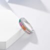 Baguette Rainbow Cubic Zirconia Ring
