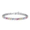 Baguette Rainbow Cubic Zirconia Tennis Bracelet