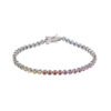 Bezel Set Round Rainbow Cubic Zirconia Tennis Bracelet