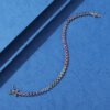 Bezel Set Round Rainbow Cubic Zirconia Tennis Bracelet