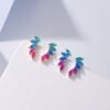 Branch Rainbow Cubic Zirconia Drop Earrings
