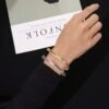 Channel Set Princess Cut Rainbow Cubic Zirconia Bracelet