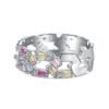 Cluster Rainbow Cubic Zirconia Hollow Out Ring