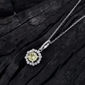 Cubic Zirconia Flower Shaped S925 Necklace