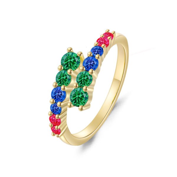 Cute Round Rainbow Cubic Zirconia Band