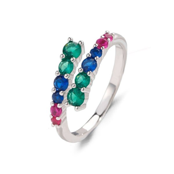 Cute Round Rainbow Cubic Zirconia Band