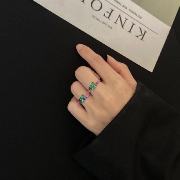 Cute Round Rainbow Cubic Zirconia Band