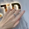 Emerald Cut Rainbow Cubic Zirconia Butterfly Ring