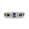 Emerald Cut Rainbow Cubic Zirconia Butterfly Ring
