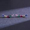 Emerald Cut Rainbow Cubic Zirconia Earrings