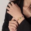 Emerald Cut Rainbow Cubic Zirconia Pave Bracelet