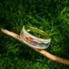 Emerald Cut Rainbow Cubic Zirconia Twist Ring