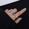 Emerald and Marquise Cut Rainbow Layer Ring