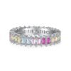 Eternal Emerald Cut Rainbow Cubic Zirconia Ring