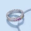 Eternal Emerald Cut Rainbow Cubic Zirconia Ring