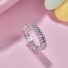 Eternal Emerald Cut Rainbow Cubic Zirconia Ring