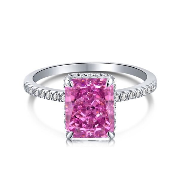 Fashion Colored Cubic Zirconia S925 Pave Ring