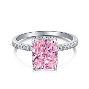 Fashion Colored Cubic Zirconia S925 Pave Ring