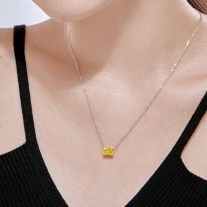 Fashion Crushed Ice Cut colored Zircons S925 Necklace