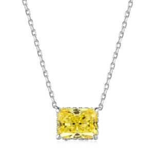 Fashion Crushed Ice Cut colored Zircons S925 Necklace