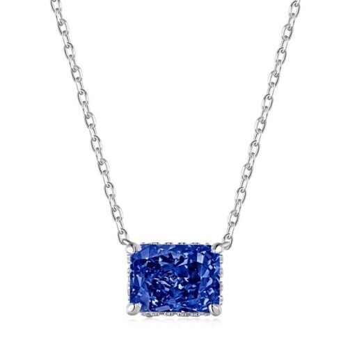 Fashion Crushed Ice Cut colored Zircons S925 Necklace