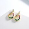 Fashion Rainbow Cubic Zirconia Dangle Earrings