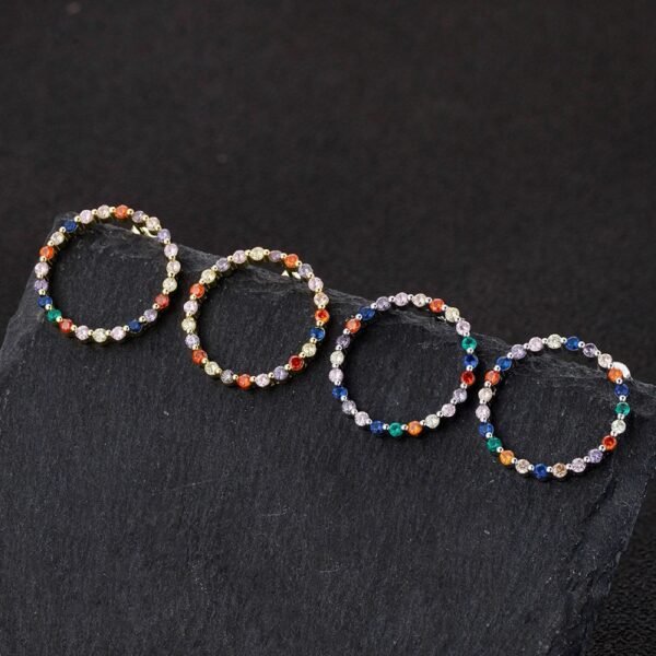 Full Pave Rainbow Cubic Zirconia Drop Earrings