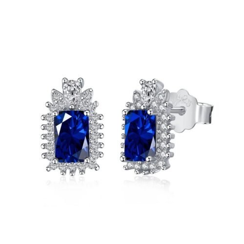 Halo 5A Cubic Zirconia S925 Stud Earrings for Women Gift