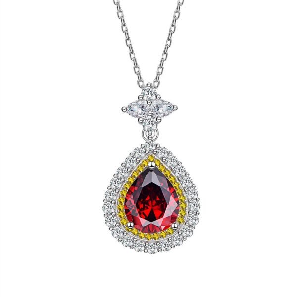 Halo Pear Shape Zirconia Luxury S925 Necklace