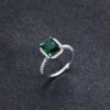 Halo Radiant Cut Cubic Zirconia S925 Pave Ring