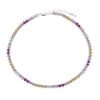 Heart Rainbow Cubic Zirconia Tennis Necklace
