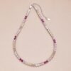 Heart Rainbow Cubic Zirconia Tennis Necklace