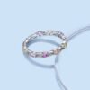 Hollow Out Round Rainbow Cubic Zirconia Ring